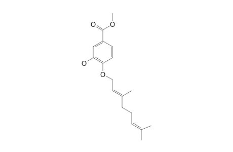 METHYL-4-[[(2E)-3,7-DIMETHYL-2,6-OCTADIENYL]-OXY]-3-HYDROXYBENZOATE