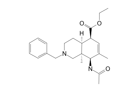 8-ACETYLAMINO-2-BENZYL-7,8A-DIMETHYL-1,2,3,4,4A,5,8,8A-OCATHADROISOQUINOLINE-5-CARBOXYLIC-ACID-ETHYLESTER;MINOR-ADDUCT