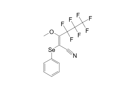 (E)-4,4,5,5,6,6,6-HEPTAFLUORO-2-(PHENYLSELENENYL)-2-HEXENENITRILE