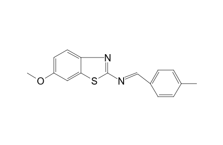 Benzothiazol-2-amine, 6-methoxy-N-(4-methylbenzylideno)-