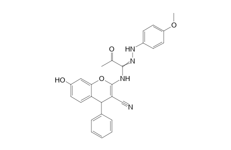N-(3-Cyano-7-hydroxy-4-phenyl-4H-chromen-2-yl)-N'-(4-methoxyphenyl)-2-oxopropane hydrazonamide