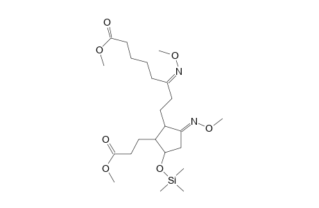 3-(2-(3-(methoxyimino)-7-(methoxycarbonyl)heptyl)-3-(methoxyimino)-5-(trimethylsiloxy)cyclopentyl)propanoic acid methyl ester