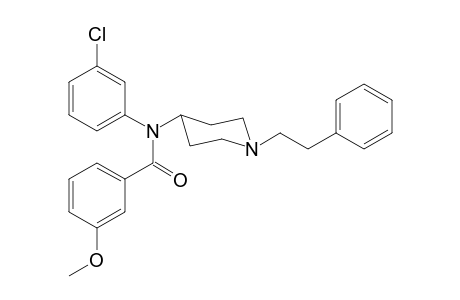 N-3-Chlorophenyl-3-methoxy-N-[1-(2-phenylethyl)piperidin-4-yl]benzamide
