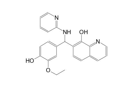 7-[(3-ethoxy-4-hydroxyphenyl)(2-pyridinylamino)methyl]-8-quinolinol