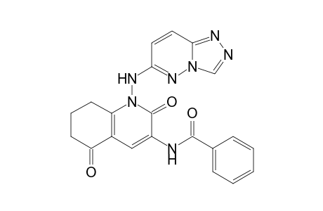 3-Benzoylamino-1-[(1,2,4-triazolo[4,3-b]pyridazin-6-yl)amino]-1,2,5,6,7,8-hexahydroquinoline-2,5-dione