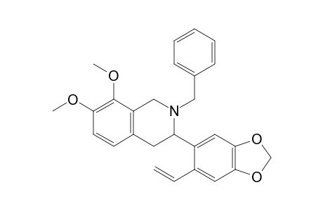 (+-)-2-Benzyl-7,8-dimethoxy-3-(2-vinyl-4,5-methylidenedioxyphenyl)-3,4-dihydro-1H-isoquinoline
