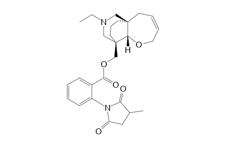 (1''R*,7''S*,8''S*,3'R* / 3'S*)-[10-Ethyl-6-oxa-10-azatricyclo[6.3.3.0(1,7)]tetradec-3-en-8-yl]-methyl - 2'-(3''-Methyl-2'',5''-dioxopyrrolidin-1''-yl)benzoate