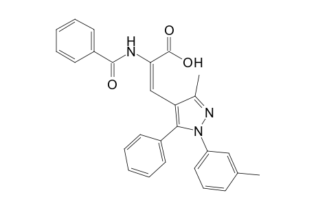 (E)-2-benzamido-3-[3-methyl-1-(3-methylphenyl)-5-phenyl-4-pyrazolyl]-2-propenoic acid