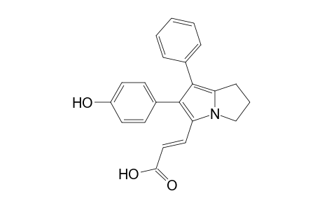 (E)-3-[2-(4-hydroxyphenyl)-1-phenyl-6,7-dihydro-5H-pyrrolizin-3-yl]-2-propenoic acid