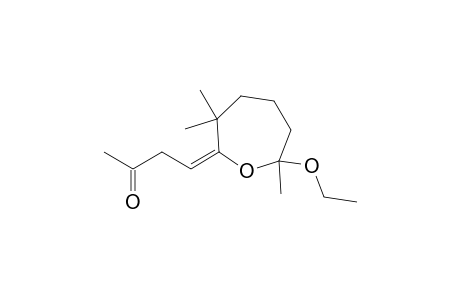 2-Butanone, 4-(7-ethoxy-3,3,7-trimethyl-2-oxepanylidene)-