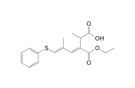 (3E,5E)-3-carbethoxy-2,5-dimethyl-6-(phenylthio)hexa-3,5-dienoic acid