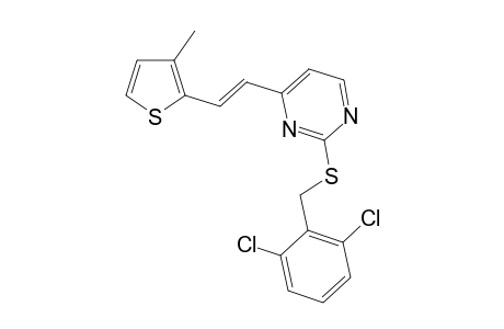 2-[(2,6-dichlorobenzyl)thio]-4-[(E)-2-(3-methyl-2-thienyl)vinyl]pyrimidine