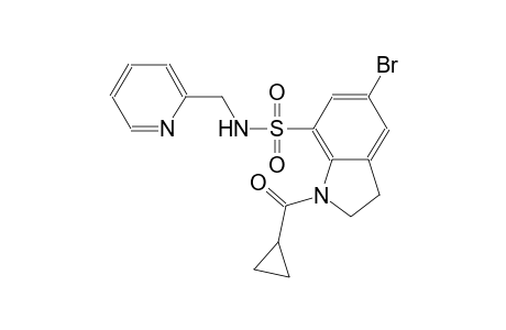 1H-indole-7-sulfonamide, 5-bromo-1-(cyclopropylcarbonyl)-2,3-dihydro-N-(2-pyridinylmethyl)-