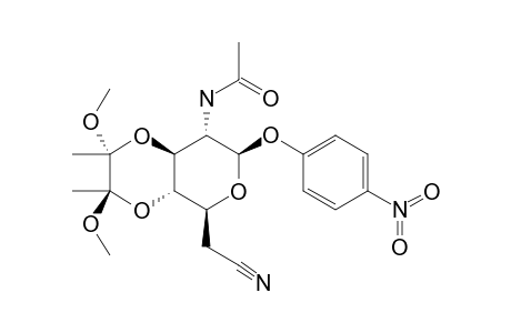 PARA-NITROPHENYL-2-ACETAMIDO-2,6-DIDEOXY-3,4-O-(2',3'-DIMETHOXYBUTANE-2',3'-DIYL)-BETA-D-GLUCOPYRANOSYLURONONITRILE