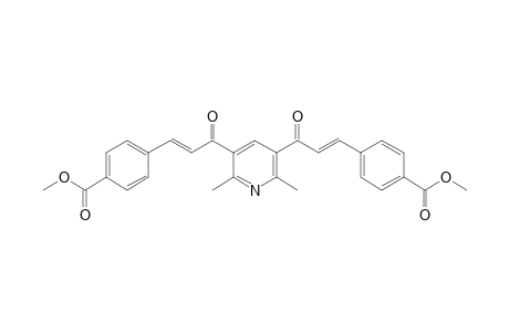4-[(E)-3-[5-[(E)-3-(4-carbomethoxyphenyl)acryloyl]-2,6-dimethyl-3-pyridyl]-3-keto-prop-1-enyl]benzoic acid methyl ester