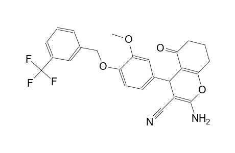 2-amino-4-(3-methoxy-4-{[3-(trifluoromethyl)benzyl]oxy}phenyl)-5-oxo-5,6,7,8-tetrahydro-4H-chromene-3-carbonitrile