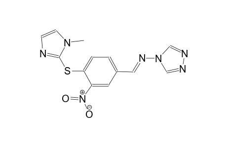 N-((E)-{4-[(1-methyl-1H-imidazol-2-yl)sulfanyl]-3-nitrophenyl}methylidene)-N-(4H-1,2,4-triazol-4-yl)amine