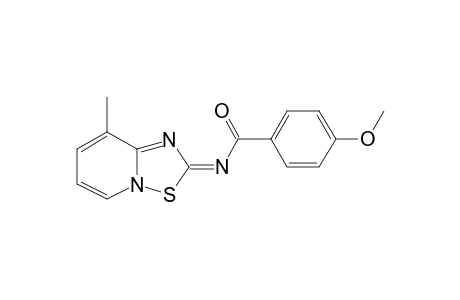 4-Methoxy-N-[(2E)-8-methyl-2H-pyrido[1,2-b][1,2,4]thiadiazol-2-ylidene]benzamide