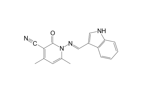 1,2-dihydro-4,6-dimethyl-1-{[(indol-3-yl)methylene]amino}-2-oxonicotinonitrile