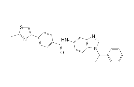 Benzamide, 4-(2-methyl-4-thiazolyl)-N-[1-(1-phenylethyl)-1H-1,3-benzimidazol-5-yl]-