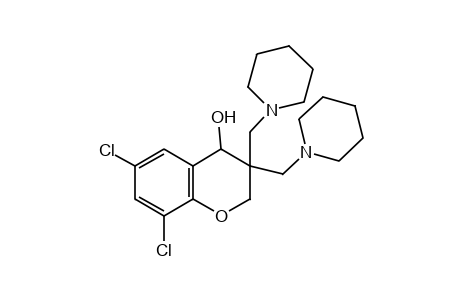 3,3-bis(piperidinomethyl)-6,8-dichloro-4-chromanol