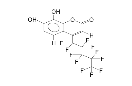 4-PERFLUOROPENTYL-7,8-DIHYDROXYCOUMARIN