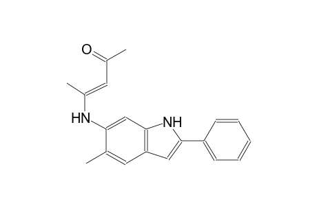 3-penten-2-one, 4-[(5-methyl-2-phenyl-1H-indol-6-yl)amino]-, (3E)-