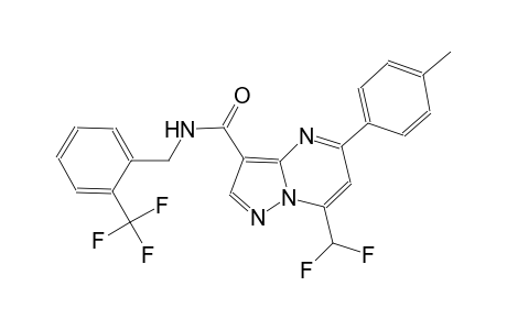7-(difluoromethyl)-5-(4-methylphenyl)-N-[2-(trifluoromethyl)benzyl]pyrazolo[1,5-a]pyrimidine-3-carboxamide