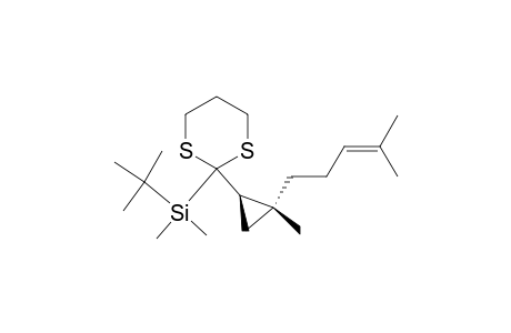 Silane, (1,1-dimethylethyl)dimethyl[2-[2-methyl-2-(4-methyl-3-pentenyl)cyclopropyl]-1,3-dithian-2-yl]-, trans-(.+-.)-