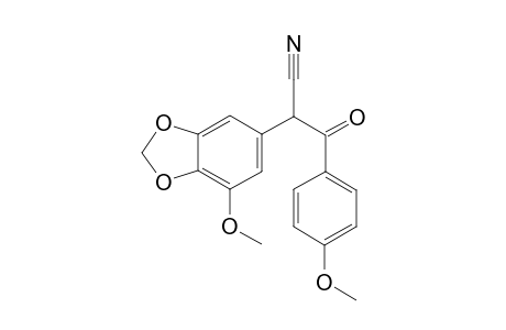 3-(4-Methoxyphenyl)-3-oxo-2-(3-methoxy-4,5-methylenedioxyphenyl)propanenitrile