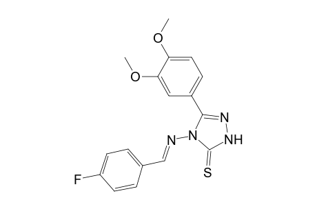 3-(3,4-dimethoxyphenyl)-4-[(E)-(4-fluorobenzylidene)amino]-1H-1,2,4-triazole-5-thione