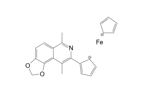 8-Ferrocenyl-6,9-dimethyl-[1,3]dioxolo[4,5-f]isoquinoline