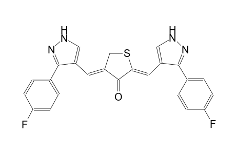 3(2H)-thiophenone, 2,4-bis[[3-(4-fluorophenyl)-1H-pyrazol-4-yl]methylene]dihydro-, (2Z,4Z)-