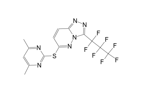 6-[(4,6-Dimethyl-2-pyrimidinyl)sulfanyl]-3-(1,1,2,2,3,3,3-heptafluoropropyl)[1,2,4]triazolo[4,3-b]pyridazine