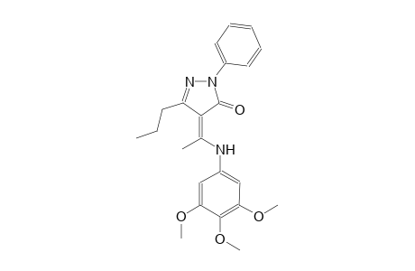 3H-pyrazol-3-one, 2,4-dihydro-2-phenyl-5-propyl-4-[1-[(3,4,5-trimethoxyphenyl)amino]ethylidene]-, (4Z)-