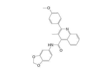 N-(1,3-benzodioxol-5-yl)-2-(4-methoxyphenyl)-3-methyl-4-quinolinecarboxamide