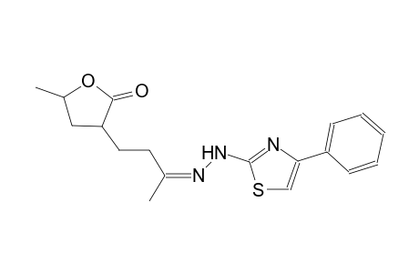 5-methyl-3-{(3Z)-3-[(4-phenyl-1,3-thiazol-2-yl)hydrazono]butyl}dihydro-2(3H)-furanone