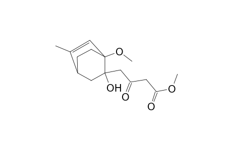 Methyl 4-(1-methoxy-2-hydroxy-5-methylbicyclo[2.2.2]oct-5-en-2-yl)-3-oxobutaonoate