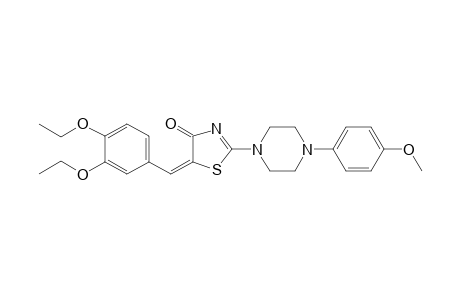 (5E)-5-(3,4-diethoxybenzylidene)-2-[4-(4-methoxyphenyl)piperazino]-2-thiazolin-4-one