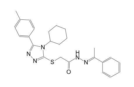 2-{[4-cyclohexyl-5-(4-methylphenyl)-4H-1,2,4-triazol-3-yl]sulfanyl}-N'-[(E)-1-phenylethylidene]acetohydrazide