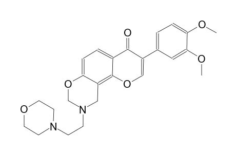 4H,8H-pyrano[2,3-f][1,3]benzoxazin-4-one, 3-(3,4-dimethoxyphenyl)-9,10-dihydro-9-[2-(4-morpholinyl)ethyl]-