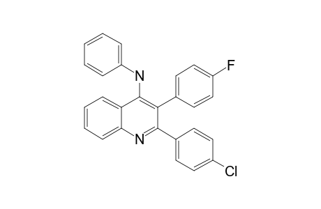 2-(4-CHLOROPHENYL)-3-(4-FLUOROPHENYL)-4-(PHENYLAMINO)-QUINOLINE