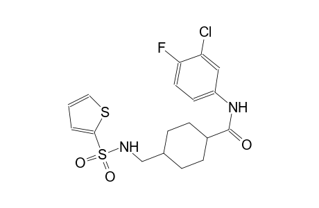 N-(3-chloro-4-fluorophenyl)-4-{[(2-thienylsulfonyl)amino]methyl}cyclohexanecarboxamide