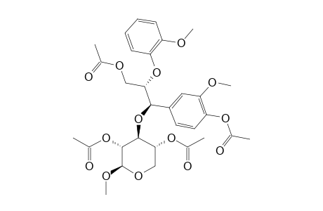 2R,3S;(2R,3S)-1-(4-ACETOXY-3-METHOXYPHENYL)-1-O-(1-O-METHYL,3-DEOXY-2,4-DI-O-ACETYL-BETA-D-XYLOPYRANOS-3-YL)