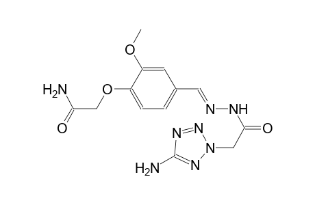 2-[4-((E)-{[(5-amino-2H-tetraazol-2-yl)acetyl]hydrazono}methyl)-2-methoxyphenoxy]acetamide