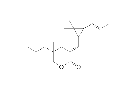 (E)-3-[(2',2'-Dimethyl-3'-isobutenylcyclopropyl)methylene]-5-methyl-5-propyl-2-oxotetrahydropyran