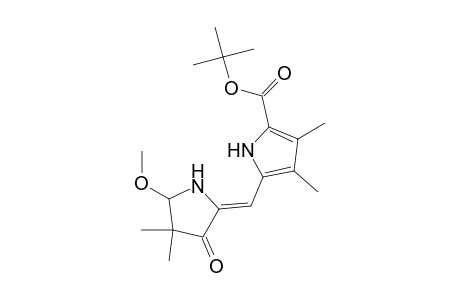 1H-Pyrrole-2-carboxylic acid, 5-[(5-methoxy-4,4-dimethyl-3-oxo-2-pyrrolidinylidene)methyl]-3,4-dimethyl-, 1,1-dimethylethyl ester, (Z)-(.+-.)-
