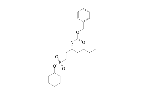 CYCLOHEXYL-(R)-(+)-3-(BENZYLOXYCARBONYLAMINO)-HEPTANESULFONATE
