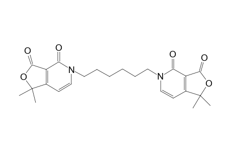 1,1-Dimethyl-3,4-dioxofuro[3,4-c]pyridine-5(1H,3H,4H)-hexyl)furo[3,4-c]pyridine-3,4(1H,5H)-dione