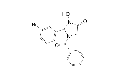 1-Benzoyl-2-(3-bromophenyl)-3-hydroxy-4-imidazolidinone
